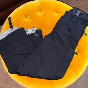 Turbine E408 Boys Medium Black Insulated Snow Pants Ski Snowboard Cargo